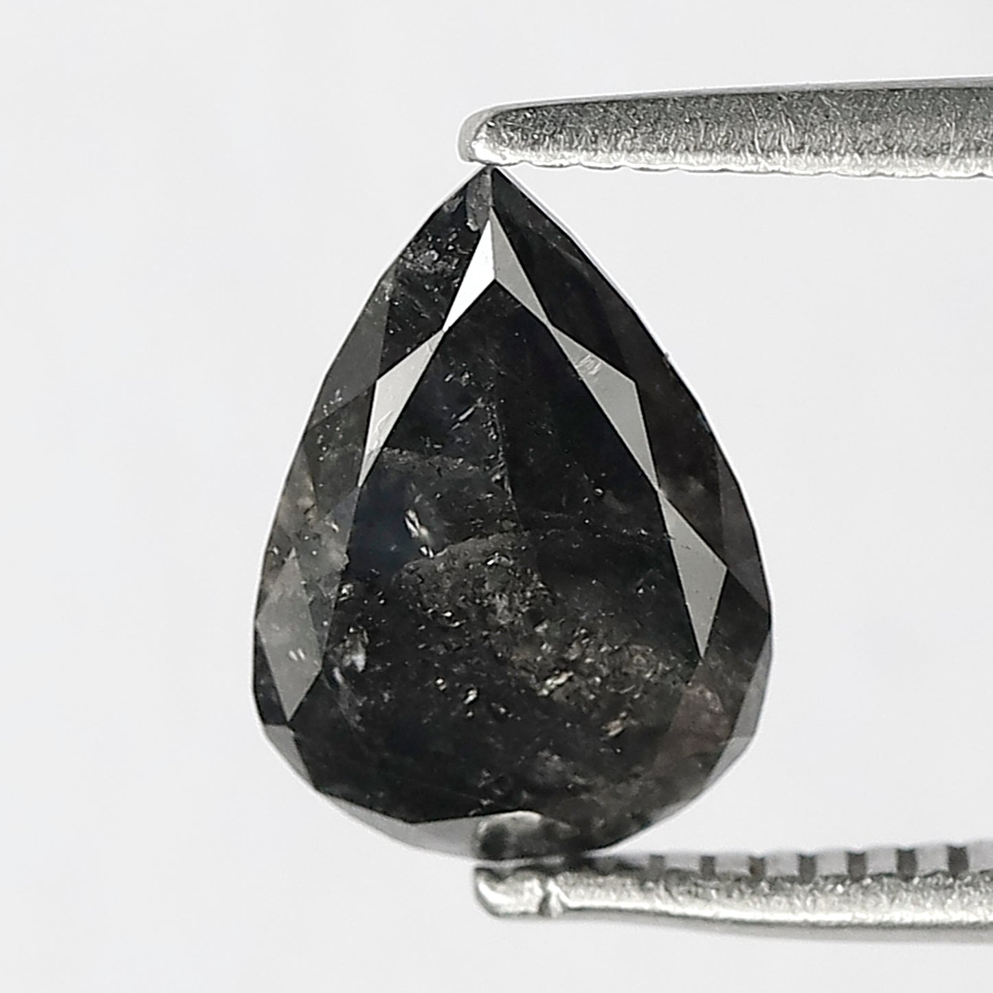 1.80 CT Pear Shape Salt and Pepper Diamond, Natural Blackish Gray Loose Ethical Diamond For Wedding Ring