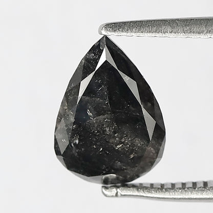 1.80 CT Pear Shape Salt and Pepper Diamond, Natural Blackish Gray Loose Ethical Diamond For Wedding Ring