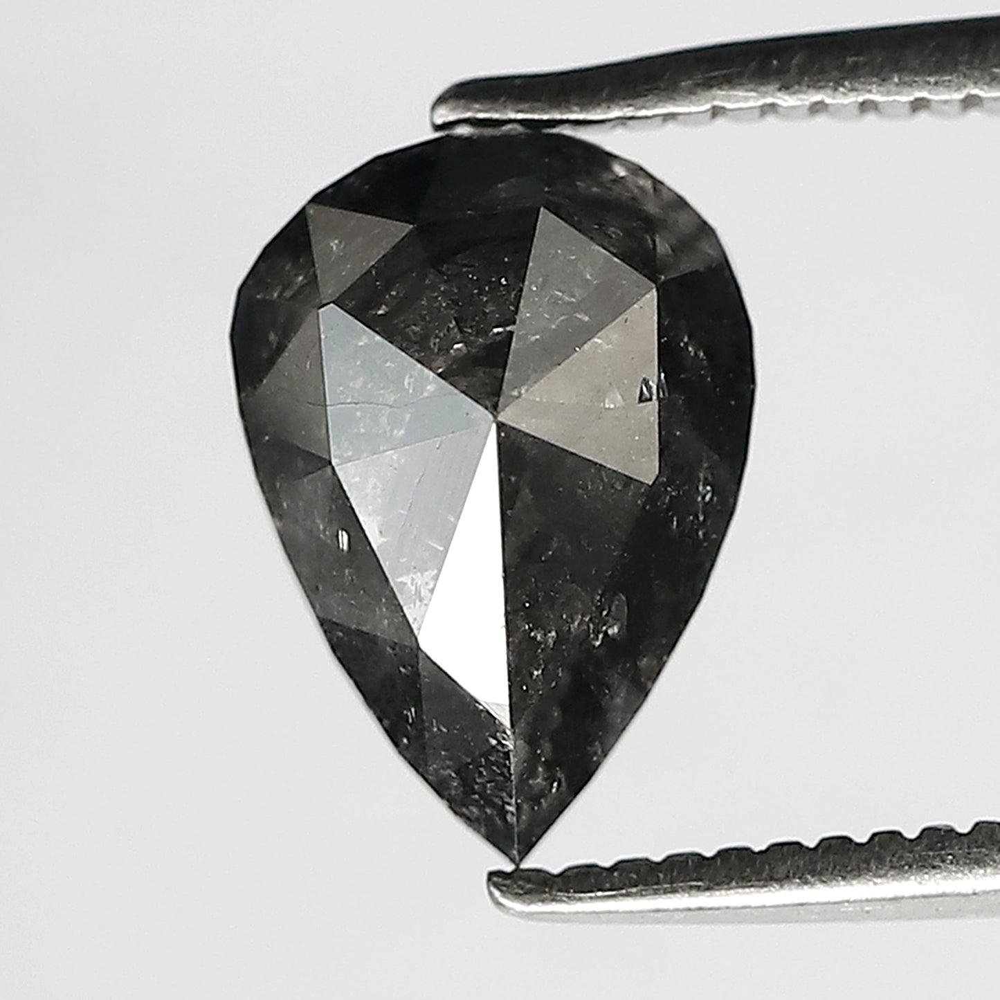 1.80 CT Pear Shape Salt and Pepper Diamond, Natural Blackish Gray Loose Ethical Diamond For Wedding Ring