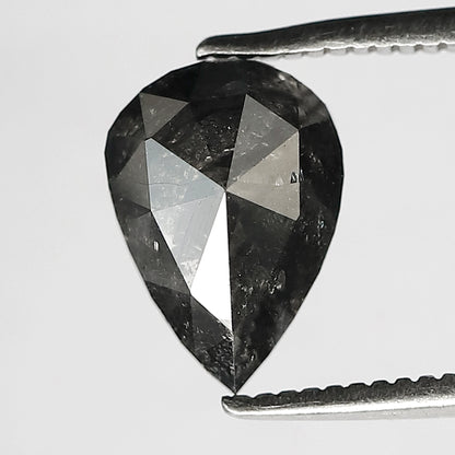 1.80 CT Pear Shape Salt and Pepper Diamond, Natural Blackish Gray Loose Ethical Diamond For Wedding Ring