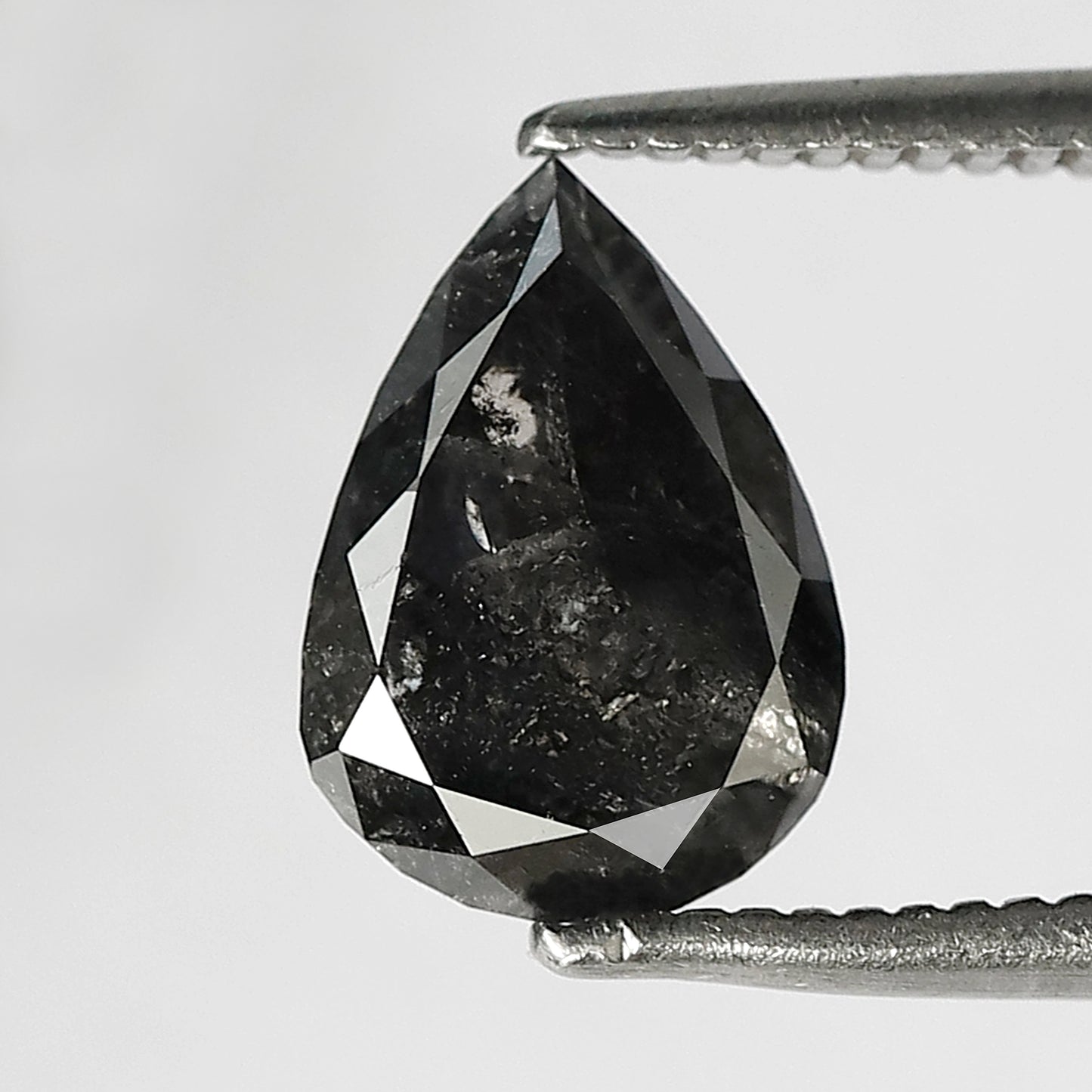 1.80 CT Pear Shape Salt and Pepper Diamond, Natural Blackish Gray Loose Ethical Diamond For Wedding Ring