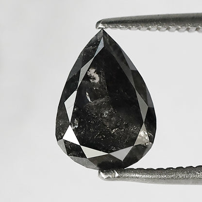 1.80 CT Pear Shape Salt and Pepper Diamond, Natural Blackish Gray Loose Ethical Diamond For Wedding Ring