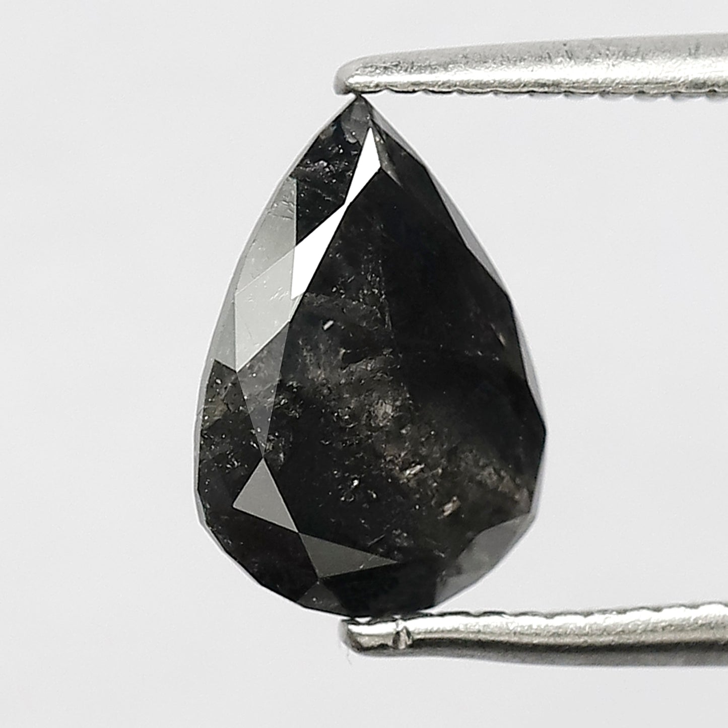 1.80 CT Pear Shape Salt and Pepper Diamond, Natural Blackish Gray Loose Ethical Diamond For Wedding Ring