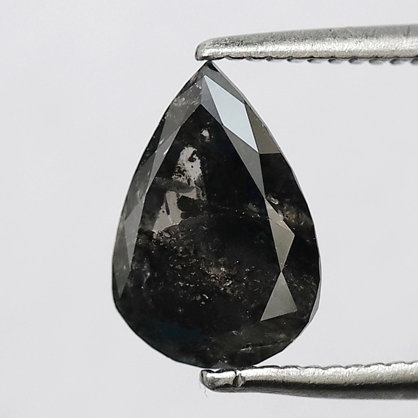 1.80 CT Pear Shape Salt and Pepper Diamond, Natural Blackish Gray Loose Ethical Diamond For Wedding Ring