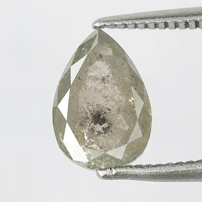 1.66 Ct Pear Shape Salt and Pepper Diamond , Natural Loose Earth Mined Diamond 9.00 MM for Bridal Ring, Pendant & Anniversary Jewelry