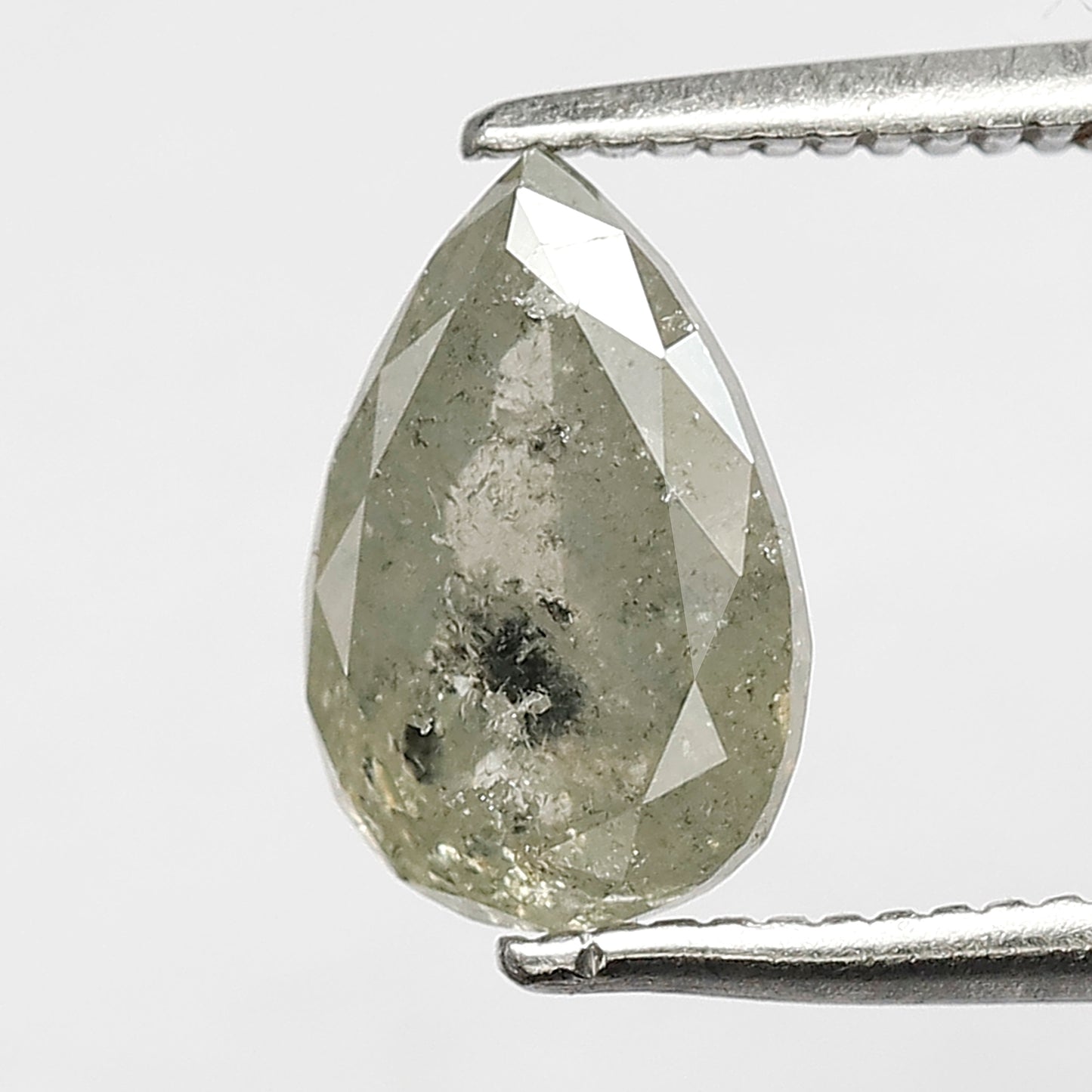 1.66 Ct Pear Shape Salt and Pepper Diamond , Natural Loose Earth Mined Diamond 9.00 MM for Bridal Ring, Pendant & Anniversary Jewelry