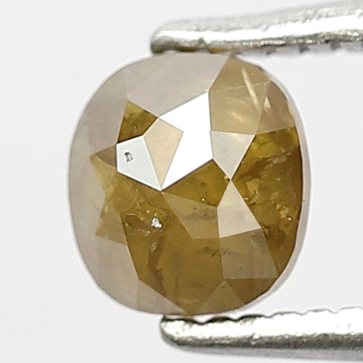 0.59 CT Rustic Cushion Shape Loose Diamond, 5.10 MM Natural Dark Greenish Earth Mined Diamond