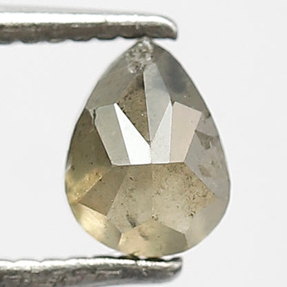 Pear Cut 0.62 Ct Natural Grayish Brown Rustic Diamond | Conflict Free Earth Mined Loose Diamond for Bridal Ring