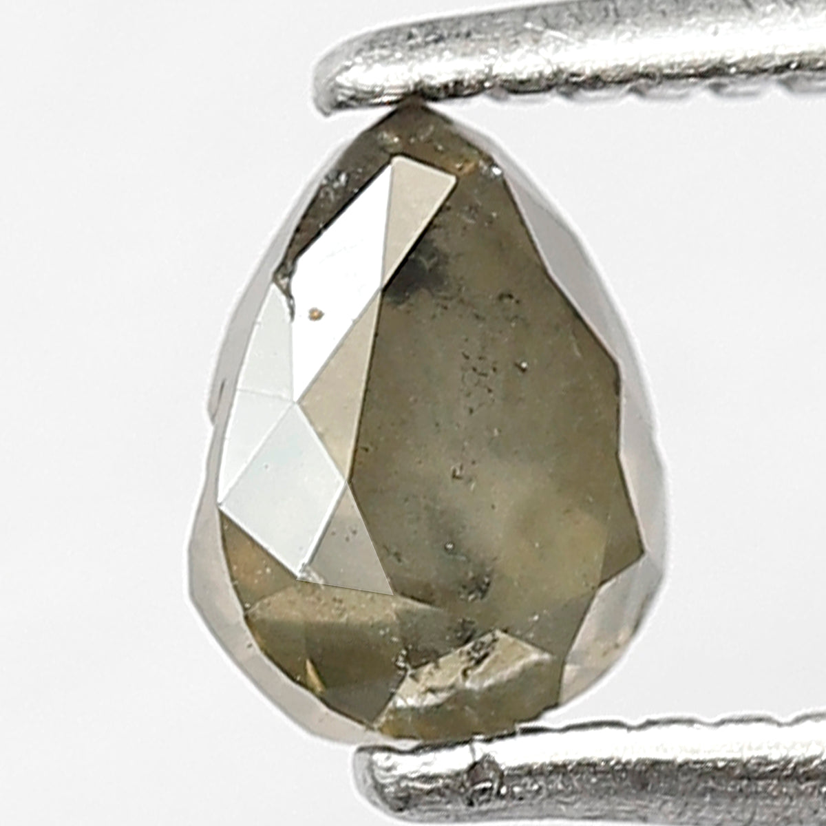 Pear Cut 0.62 Ct Natural Grayish Brown Rustic Diamond | Conflict Free Earth Mined Loose Diamond for Bridal Ring