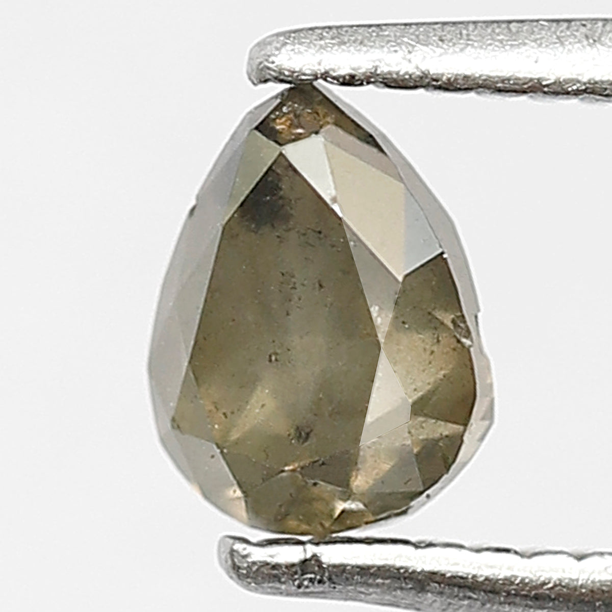 Pear Cut 0.62 Ct Natural Grayish Brown Rustic Diamond | Conflict Free Earth Mined Loose Diamond for Bridal Ring
