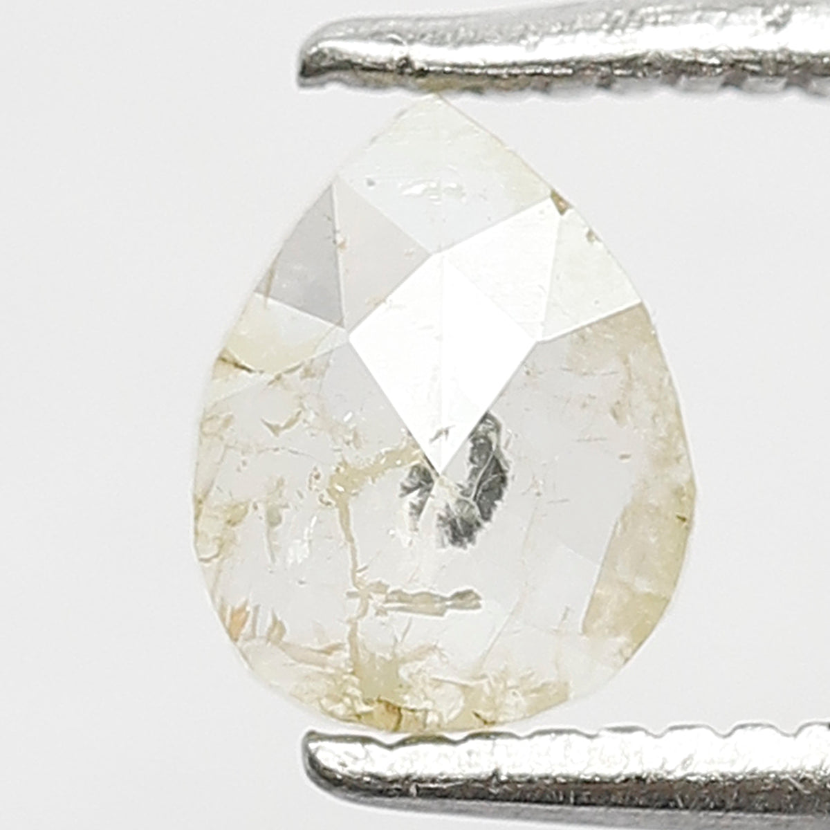 Natural Pear Shape 0.43 CT Loose Diamond, 6.20 x 4.90 mm Yellowish Ethical Rustic Diamond For Pear Diamond Ring