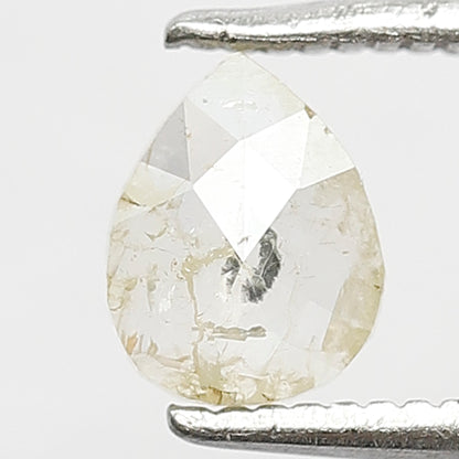 Natural Pear Shape 0.43 CT Loose Diamond, 6.20 x 4.90 mm Yellowish Ethical Rustic Diamond For Pear Diamond Ring