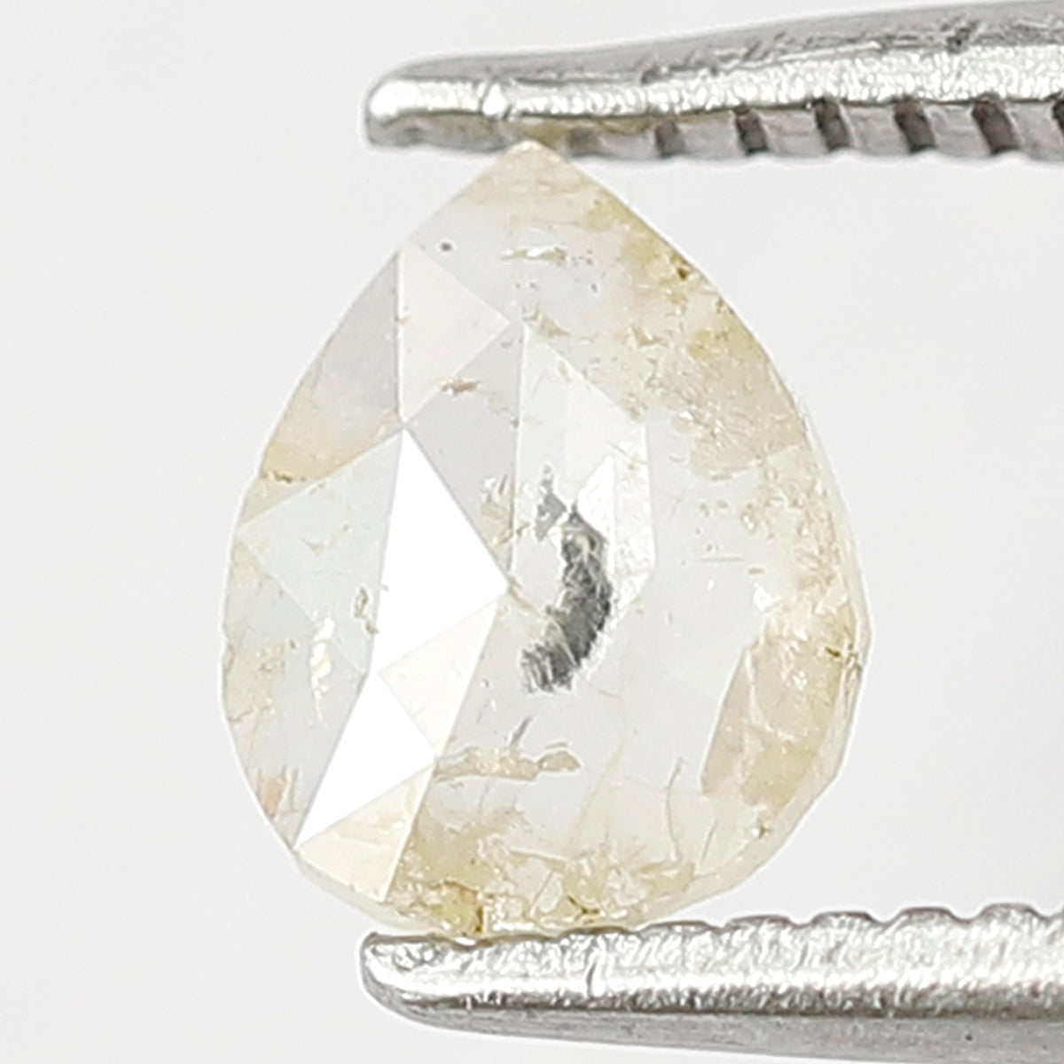Natural Pear Shape 0.43 CT Loose Diamond, 6.20 x 4.90 mm Yellowish Ethical Rustic Diamond For Pear Diamond Ring