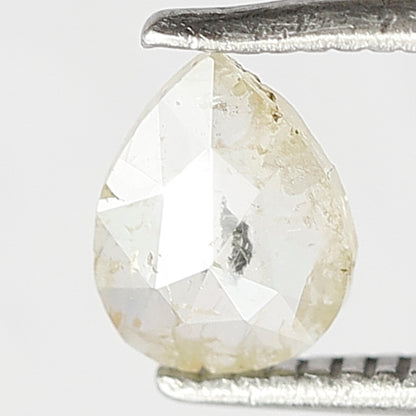 Natural Pear Shape 0.43 CT Loose Diamond, 6.20 x 4.90 mm Yellowish Ethical Rustic Diamond For Pear Diamond Ring