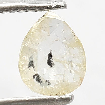 Natural Pear Shape 0.43 CT Loose Diamond, 6.20 x 4.90 mm Yellowish Ethical Rustic Diamond For Pear Diamond Ring