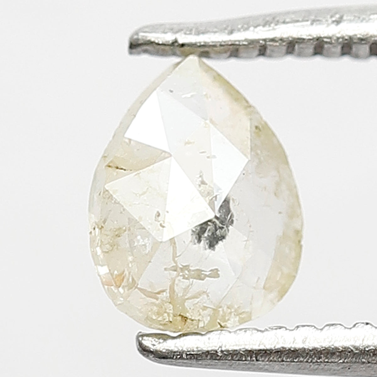 Natural Pear Shape 0.43 CT Loose Diamond, 6.20 x 4.90 mm Yellowish Ethical Rustic Diamond For Pear Diamond Ring