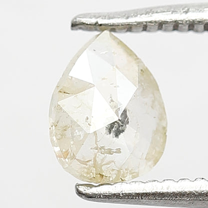 Natural Pear Shape 0.43 CT Loose Diamond, 6.20 x 4.90 mm Yellowish Ethical Rustic Diamond For Pear Diamond Ring
