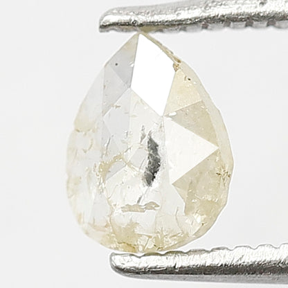 Natural Pear Shape 0.43 CT Loose Diamond, 6.20 x 4.90 mm Yellowish Ethical Rustic Diamond For Pear Diamond Ring