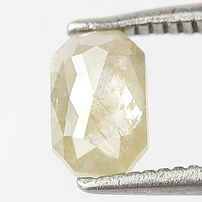 0.60 Ct Emerald Cut Yellowish Rustic Diamond | 6.40 mm Natural Conflict Free Loose Diamond