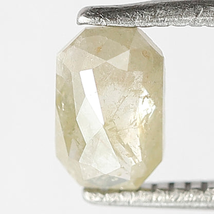 0.60 Ct Emerald Cut Yellowish Rustic Diamond | 6.40 mm Natural Conflict Free Loose Diamond