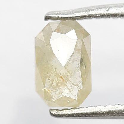 0.60 Ct Emerald Cut Yellowish Rustic Diamond | 6.40 mm Natural Conflict Free Loose Diamond