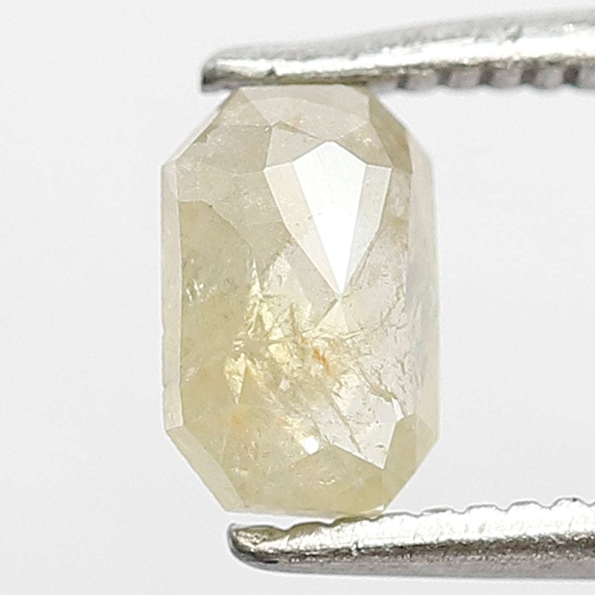 0.60 Ct Emerald Cut Yellowish Rustic Diamond | 6.40 mm Natural Conflict Free Loose Diamond