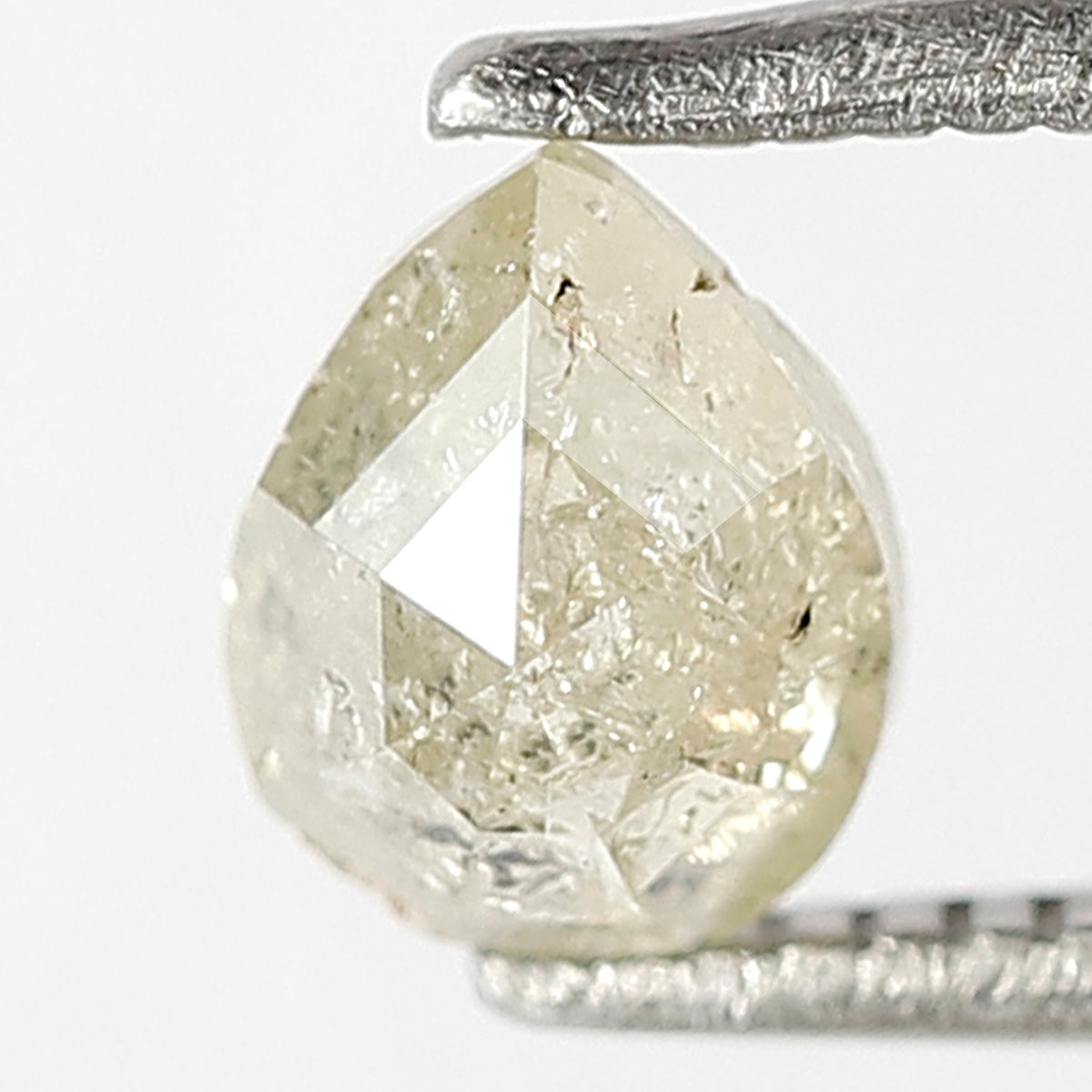 Pear Cut 0.59 Ct Natural Light Yellowish Rustic Diamond | 5.80 mm Conflict Free Loose Diamond Gift