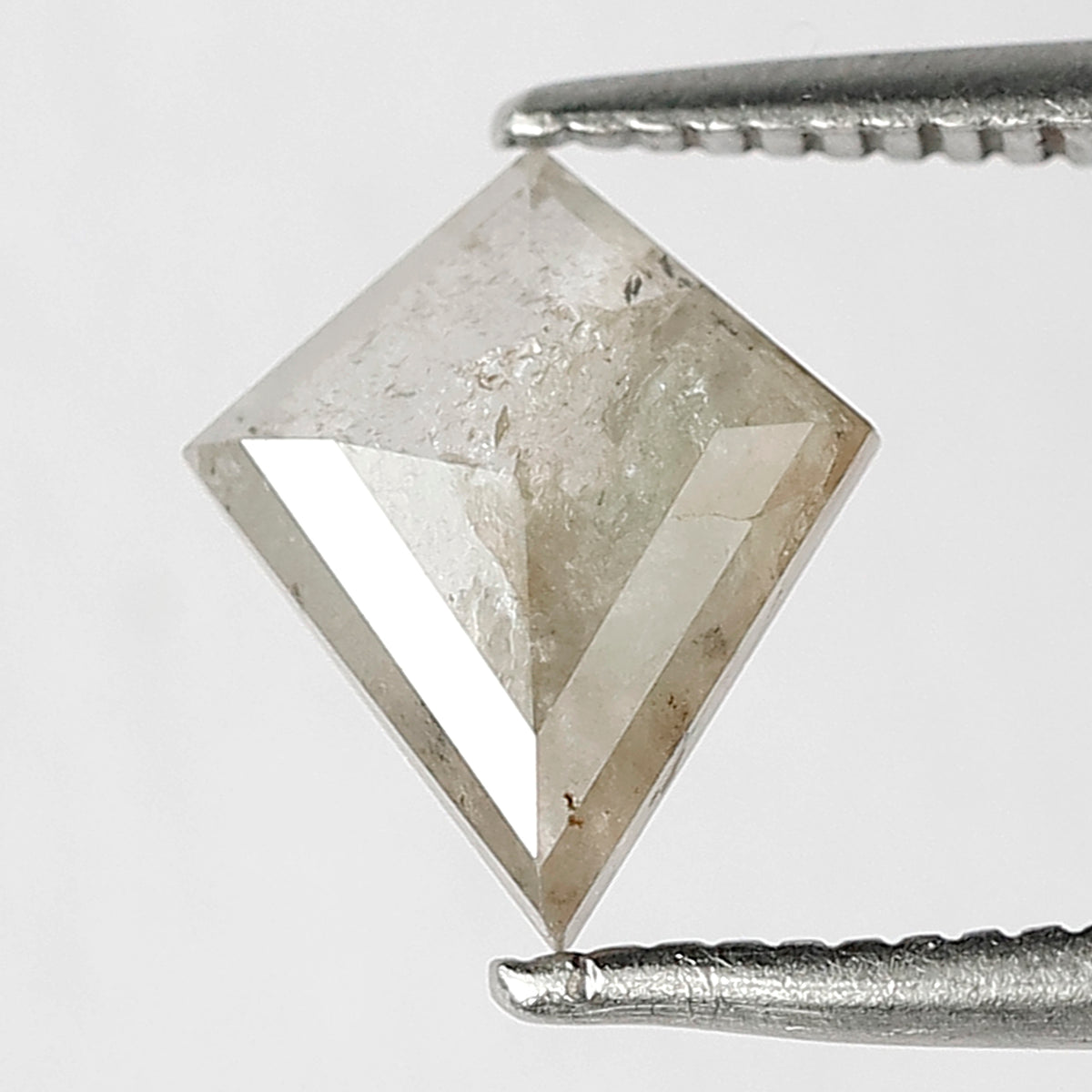 0.83 CT Kite Shape Salt and Pepper Ethical Diamond, Natural Misty White Loose Diamond For Bridal Ring and Jewelry