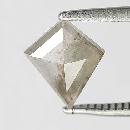 0.83 CT Kite Shape Salt and Pepper Ethical Diamond, Natural Misty White Loose Diamond For Bridal Ring and Jewelry