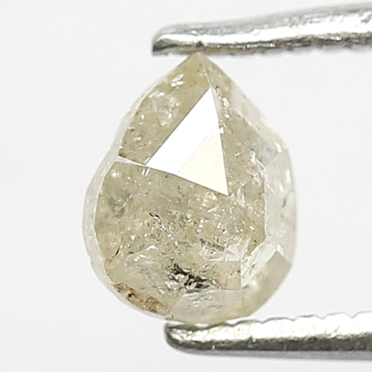 Pear Cut 0.59 Ct Natural Light Yellowish Rustic Diamond | 5.80 mm Conflict Free Loose Diamond Gift
