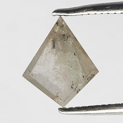 0.83 CT Kite Shape Salt and Pepper Ethical Diamond, Natural Misty White Loose Diamond For Bridal Ring and Jewelry