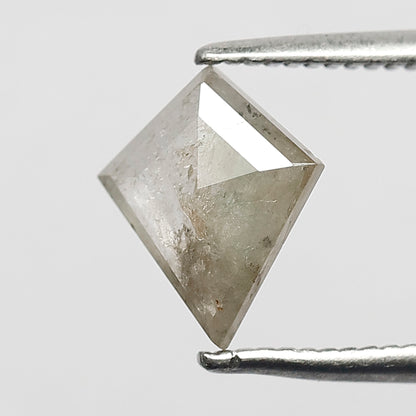 0.83 CT Kite Shape Salt and Pepper Ethical Diamond, Natural Misty White Loose Diamond For Bridal Ring and Jewelry