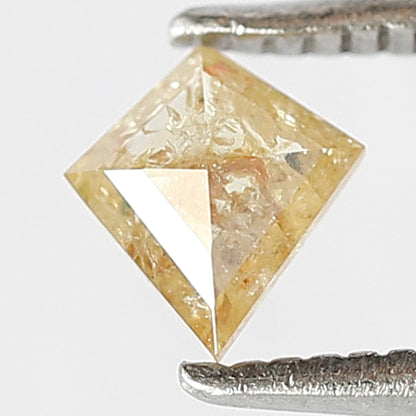 Kite Shape 0.35 Ct Natural Yellowish Red Rustic Diamond | 5.60 mm Loose Diamond for Ring