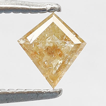 Kite Shape 0.35 Ct Natural Yellowish Red Rustic Diamond | 5.60 mm Loose Diamond for Ring