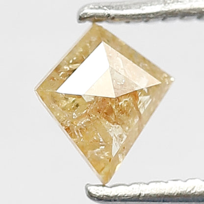 Kite Shape 0.35 Ct Natural Yellowish Red Rustic Diamond | 5.60 mm Loose Diamond for Ring