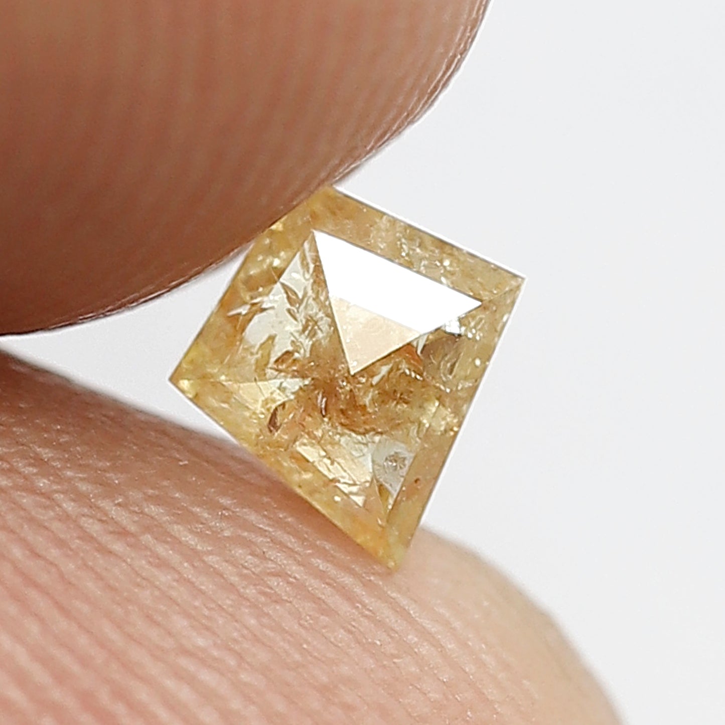 Kite Shape 0.35 Ct Natural Yellowish Red Rustic Diamond | 5.60 mm Loose Diamond for Ring