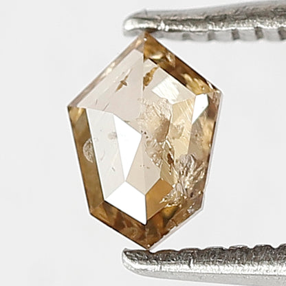 Geometric 0.35 Ct Natural Champagne Rustic Diamond | 5.80 MM Earth Mined Loose Diamond for Ring