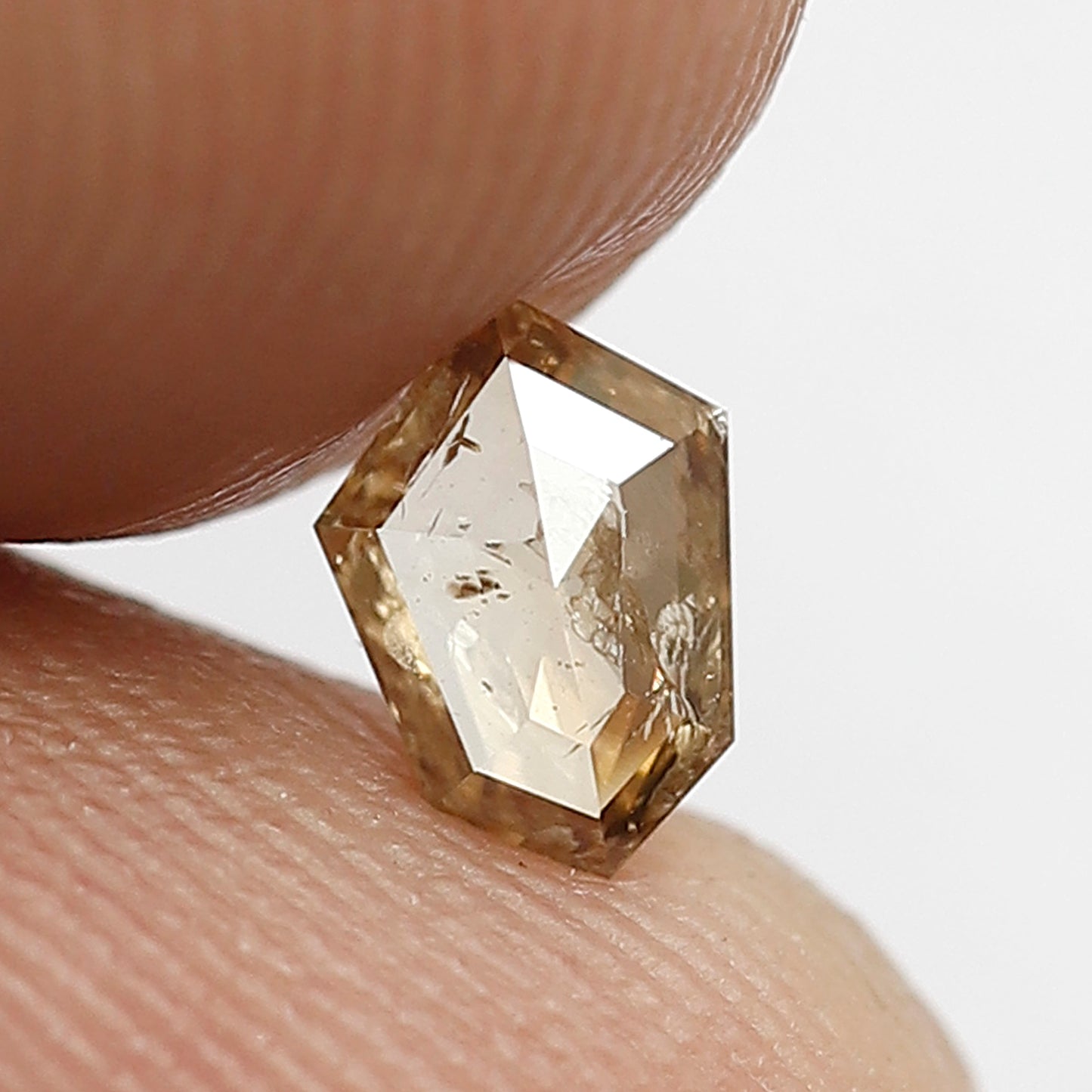 Geometric 0.35 Ct Natural Champagne Rustic Diamond | 5.80 MM Earth Mined Loose Diamond for Ring