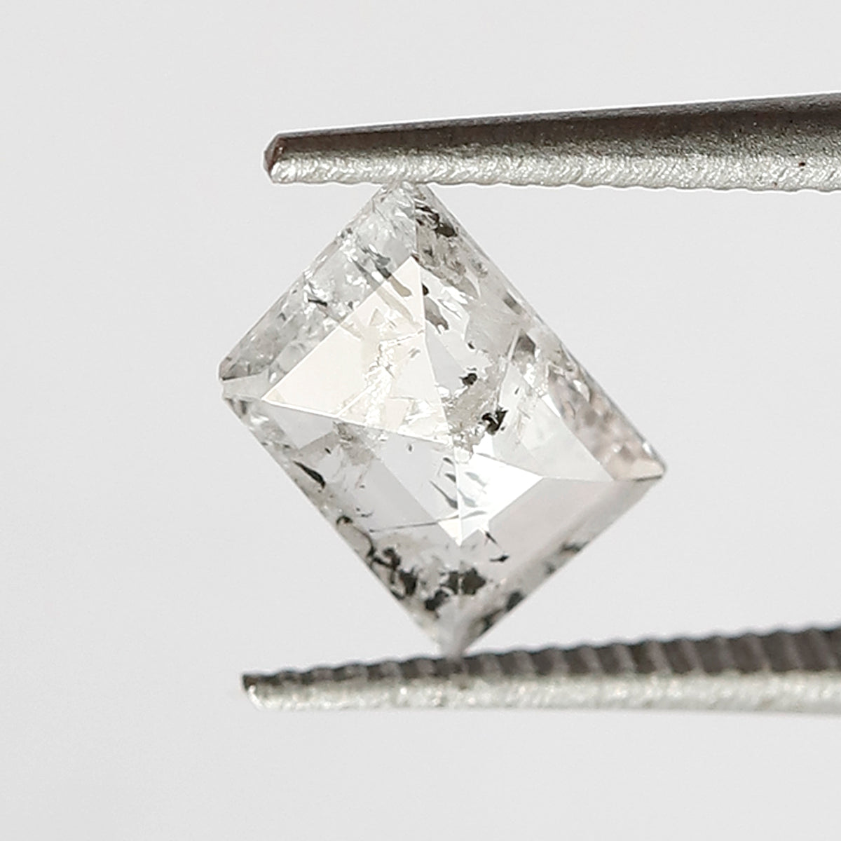 0.48 CT Rhombus cut Loose Diamond 6.30 MM Natural white Color Salt and Pepper Diamond For Jewelry
