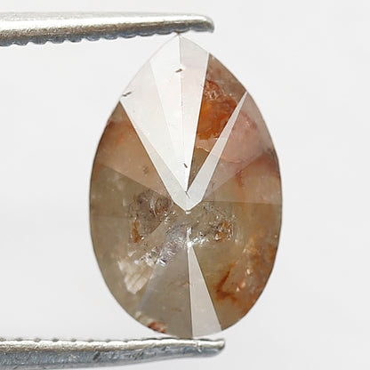 2.09 CT Pear Shape Reddish Gray Diamond, Natural Conflict Free 10.70 MM Ethical Loose Diamond