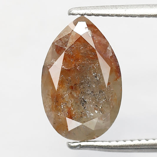 2.09 CT Pear Shape Reddish Gray Diamond, Natural Conflict Free 10.70 MM Ethical Loose Diamond