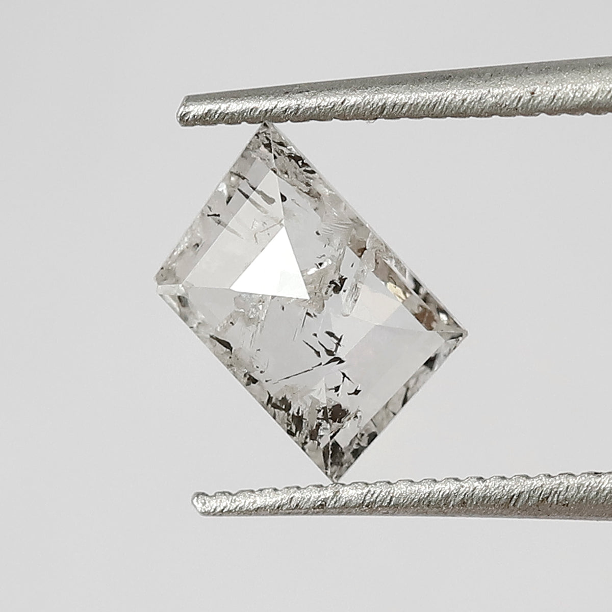 0.48 CT Rhombus cut Loose Diamond 6.30 MM Natural white Color Salt and Pepper Diamond For Jewelry