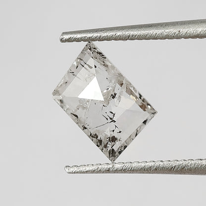 0.48 CT Rhombus cut Loose Diamond 6.30 MM Natural white Color Salt and Pepper Diamond For Jewelry
