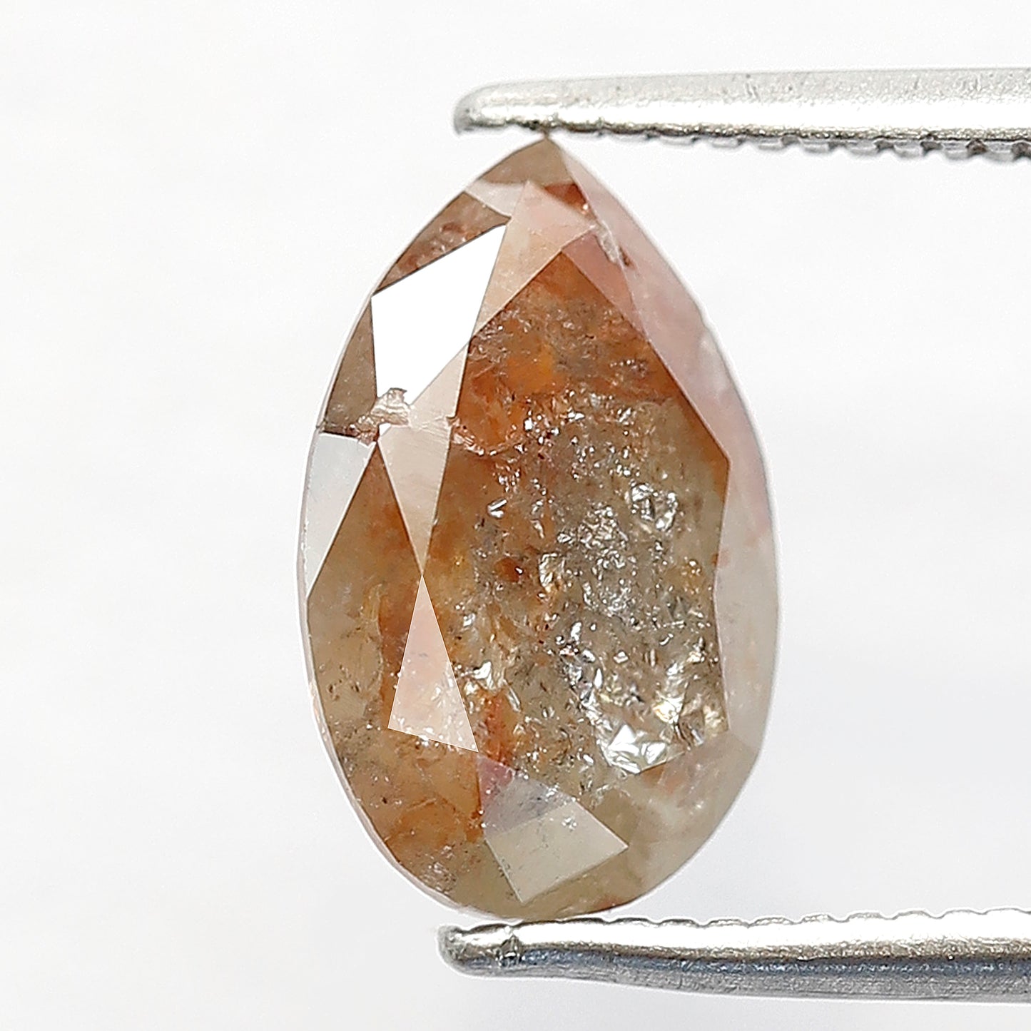 2.09 CT Pear Shape Reddish Gray Diamond, Natural Conflict Free 10.70 MM Ethical Loose Diamond
