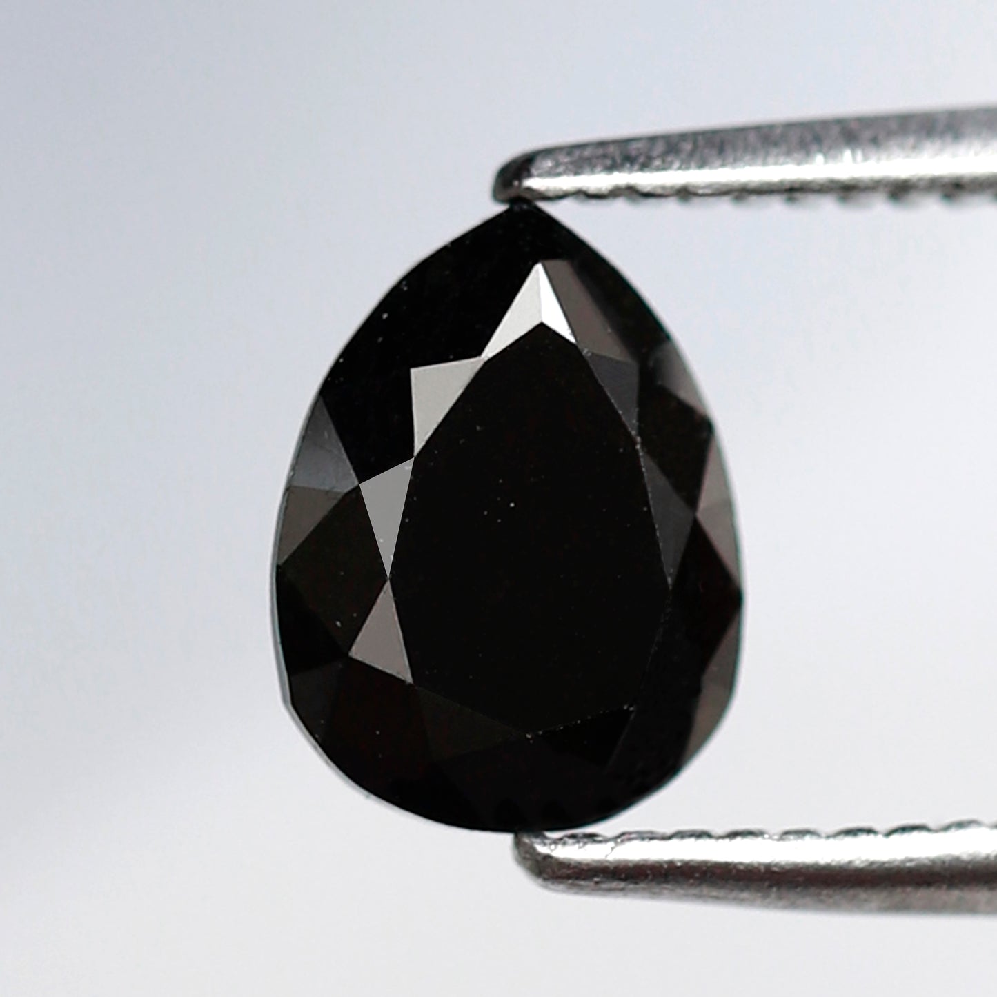 Natural Treated Pear Shape 1.11 CT Loose Diamond, 7.40 mm Earth Mined Black Diamond For Making Jewelry
