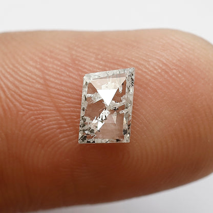 0.48 CT Rhombus cut Loose Diamond 6.30 MM Natural white Color Salt and Pepper Diamond For Jewelry