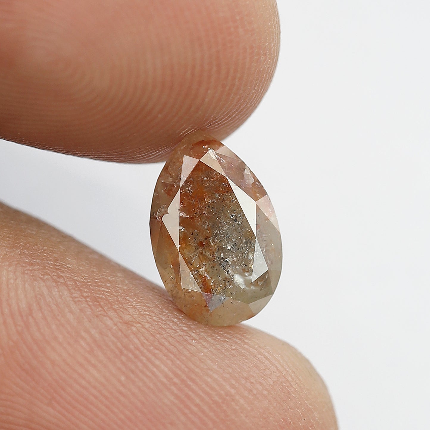 2.09 CT Pear Shape Reddish Gray Diamond, Natural Conflict Free 10.70 MM Ethical Loose Diamond
