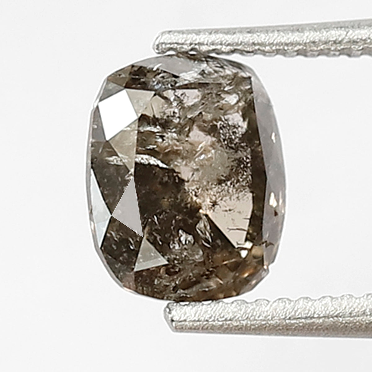 0.74 CT oval Shape Salt and Pepper Diamond 5.70 MM Natural champagne black Color Diamond For Engagement Ring