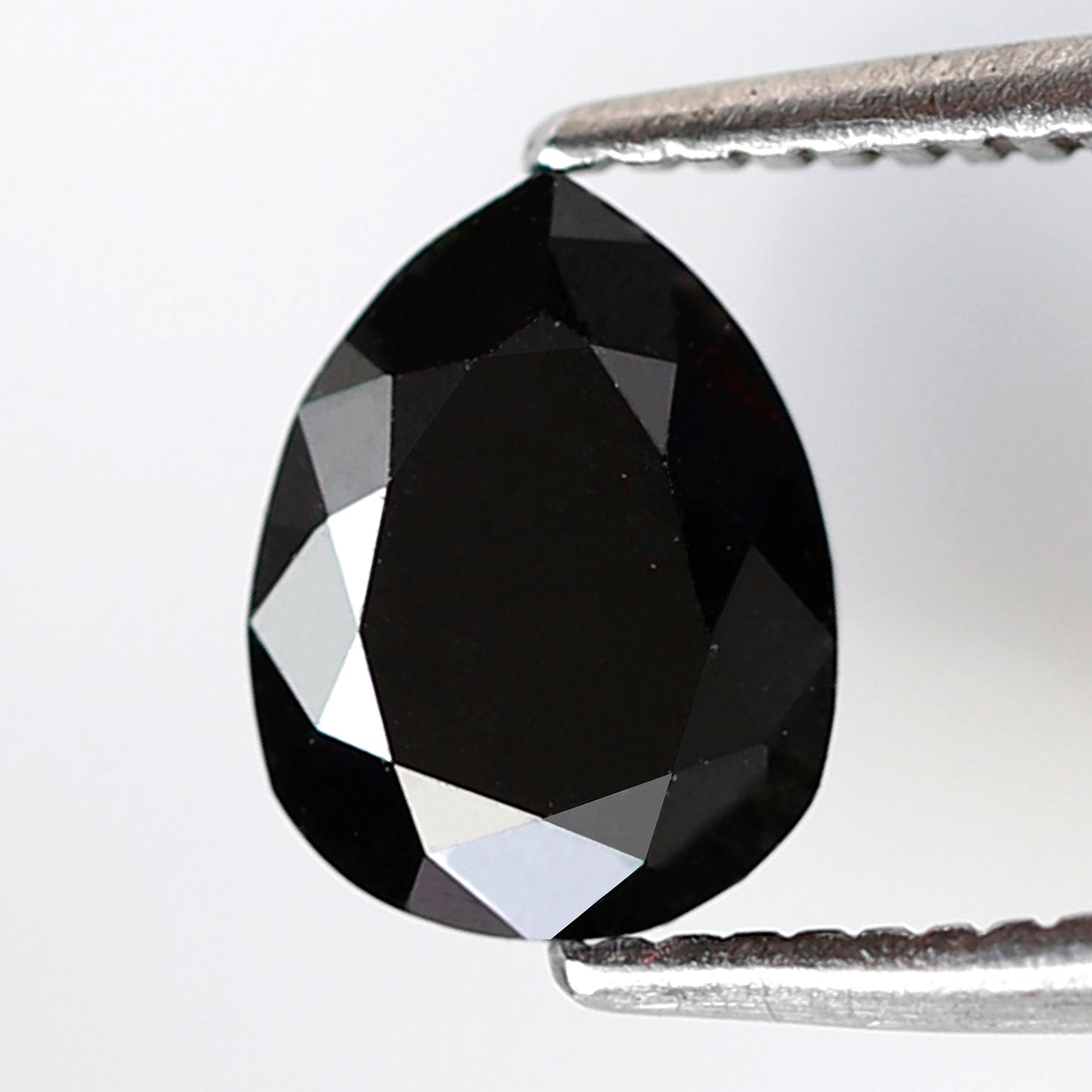 Natural Treated Pear Shape 1.11 CT Loose Diamond, 7.40 mm Earth Mined Black Diamond For Making Jewelry