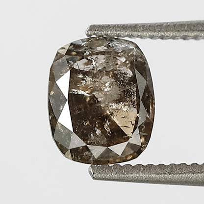 0.74 CT oval Shape Salt and Pepper Diamond 5.70 MM Natural champagne black Color Diamond For Engagement Ring